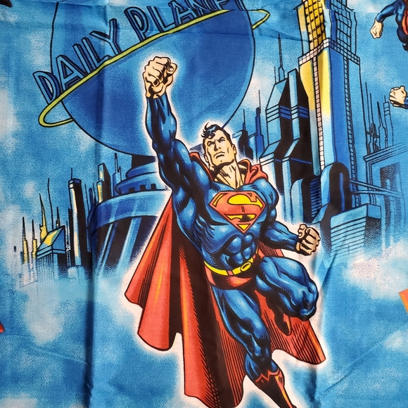Superman Daily Planet Clark Kent Metropolis DC Comics Twin Flat Sheet - Picture 4 of 7
